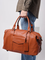 Cabin Duffle Bag Flandres In Leather Etrier Black flandres EFLA991S-vue-porte