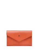 Porte Monnaie Madras Cuir Etrier Orange madras EMAD701