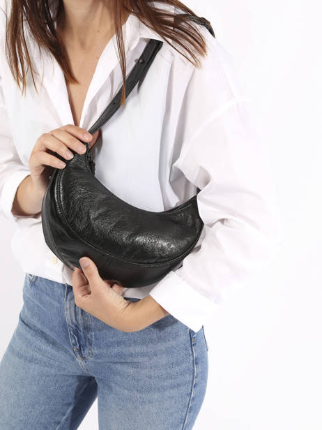 Sac BandouliÃ¨re S Sosoomao Cuir Etrier Noir sosoomao ECSO057S vue secondaire 1